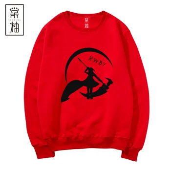 

2019 New Anime RWBY Cosplay Costumes Fashion Logo Cotton Round Collar Hoodie Cosplay Casual Wear For Unisex Animation Periphery