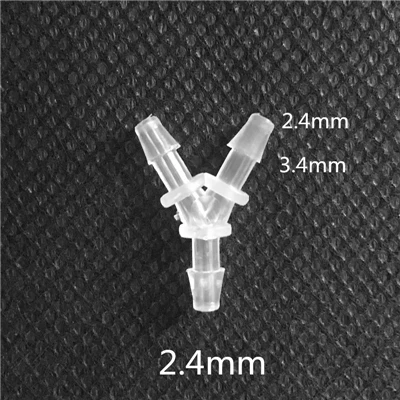5 шт. 2,4 мм-15,8 мм пластик 3 способа шланг Столярный Y разъем адаптер - Цвет: 2.4mm