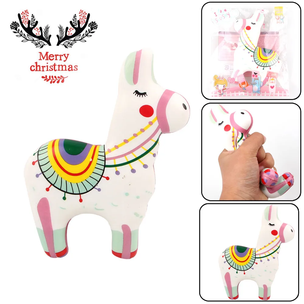 

Christmas Colored Pony Stress Reliever Scented Super Slow Rising Toy