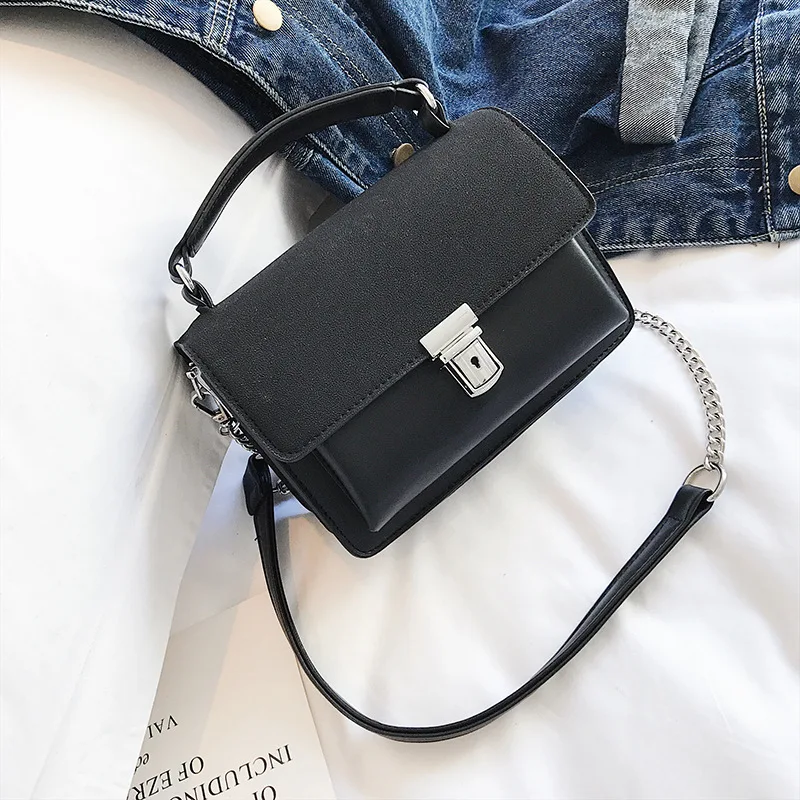 Высокое качество маленькие дамские сумки-мессенджеры кожаные сумки через плечо женские сумки через плечо для девушек Брендовые женские сумки - Цвет: Black
