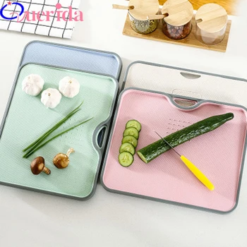 

Kitchen Plastic Chopping Block Breadboard Drawer Storage Chopping Block Vegetable Fruite Meat Antibacterial Cutting Board