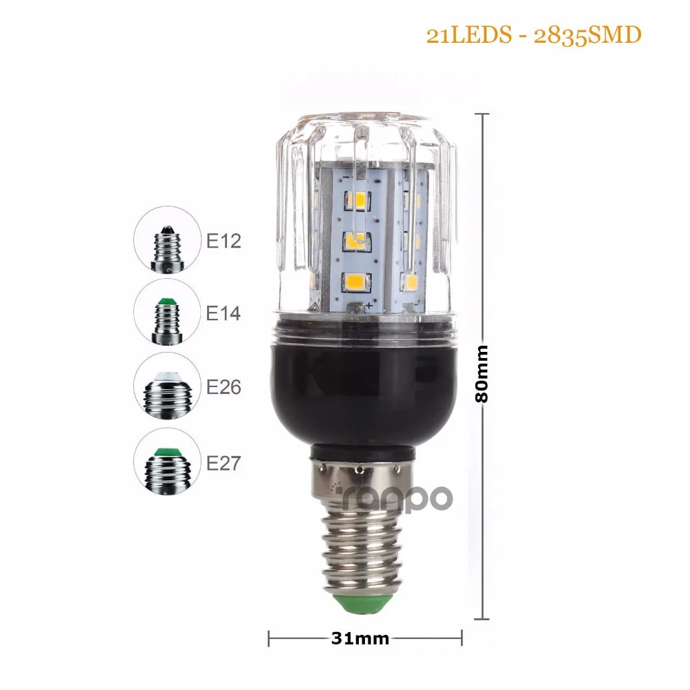 E26 E12 E27 E14 Светодиодный светильник-кукуруза 5 Вт 6 Вт 9 Вт 12 Вт 15 Вт 2835 SMD лампа AC 110 В 220 в супер яркий спортивный светильник для домашнего декора светильник ing