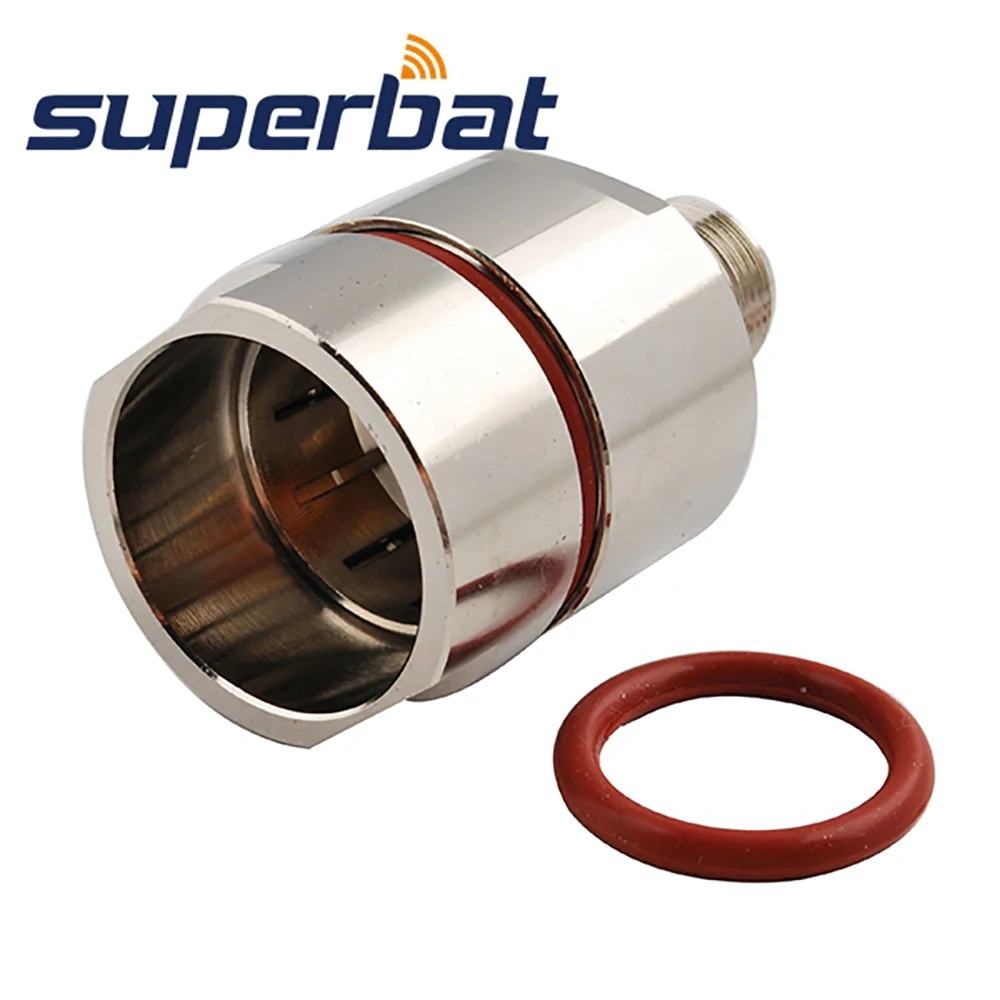 Superbat 10pcs 50ohm N Female Jack RF Connector for 7/8" Corrugated Copper Cable,PTFE Insulator,-65°C~165°C,0-11GHz, Cable Mount
