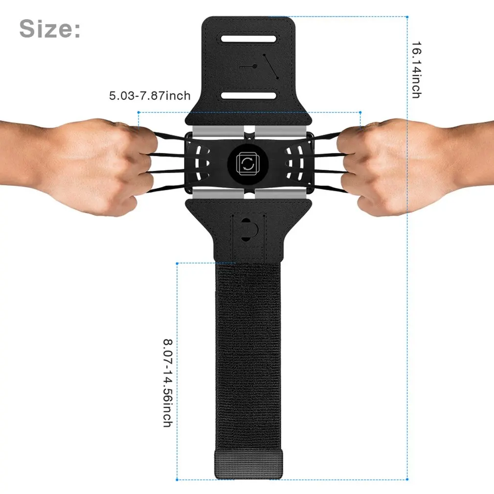 

MP-8148 Rotatable Men Women Running Armband Phone Case Cover Bag Phone Holder Jogging Running Wrist Band Bag