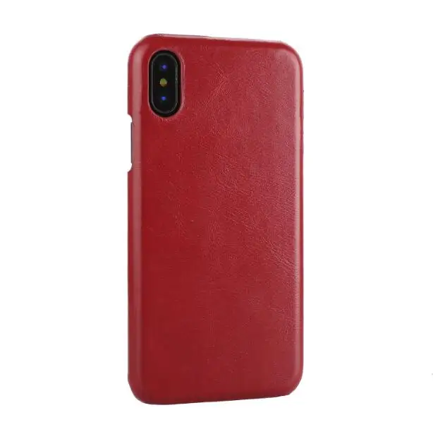 Красный Чехол для iPhone X 5," Роскошный чехол из натуральной кожи в винтажном стиле матовый чехол для iPhone X чехол для телефона высокое качество - Цвет: Красный