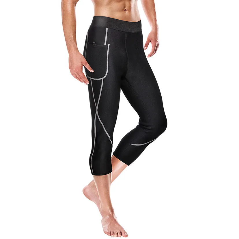 

2019 Men Waist Trainer slimming Pants Neoprene Body Shapers Control Shorts Elastic Trousers Bottom Shapewear for Reducing Weight