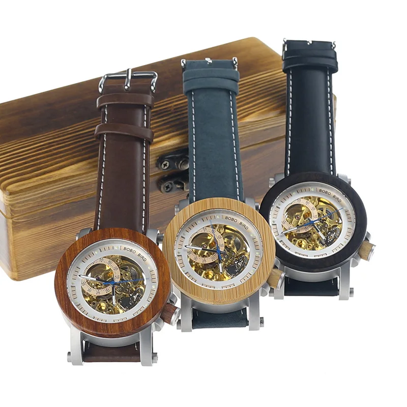BOBO BIRD Mechanical Fashion Watches Men Automatic Waterproof Business Watch in Gift Box Color Optional BOBO BIRD Mechanical Fashion Watches Men Automatic Waterproof Business Watch in Gift Box Color Optional