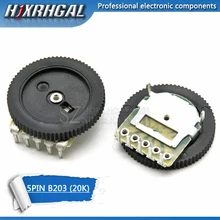 10 шт. двойной механизм настройки потенциометра B203 20 к 5Pin 16*2 мм потенциометр с круглым регулятором конический объем колеса дуплексный потенциометр hjxrhgal