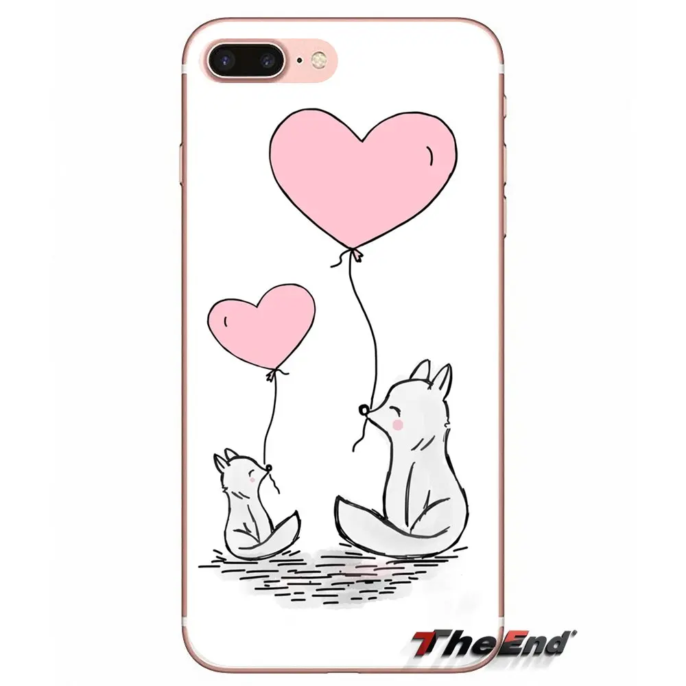 Милый чехол для телефона из мягкого ТПУ с изображением лисы iPhone X 4 4S 5 5S 5C SE 6 6S 7 8 Plus