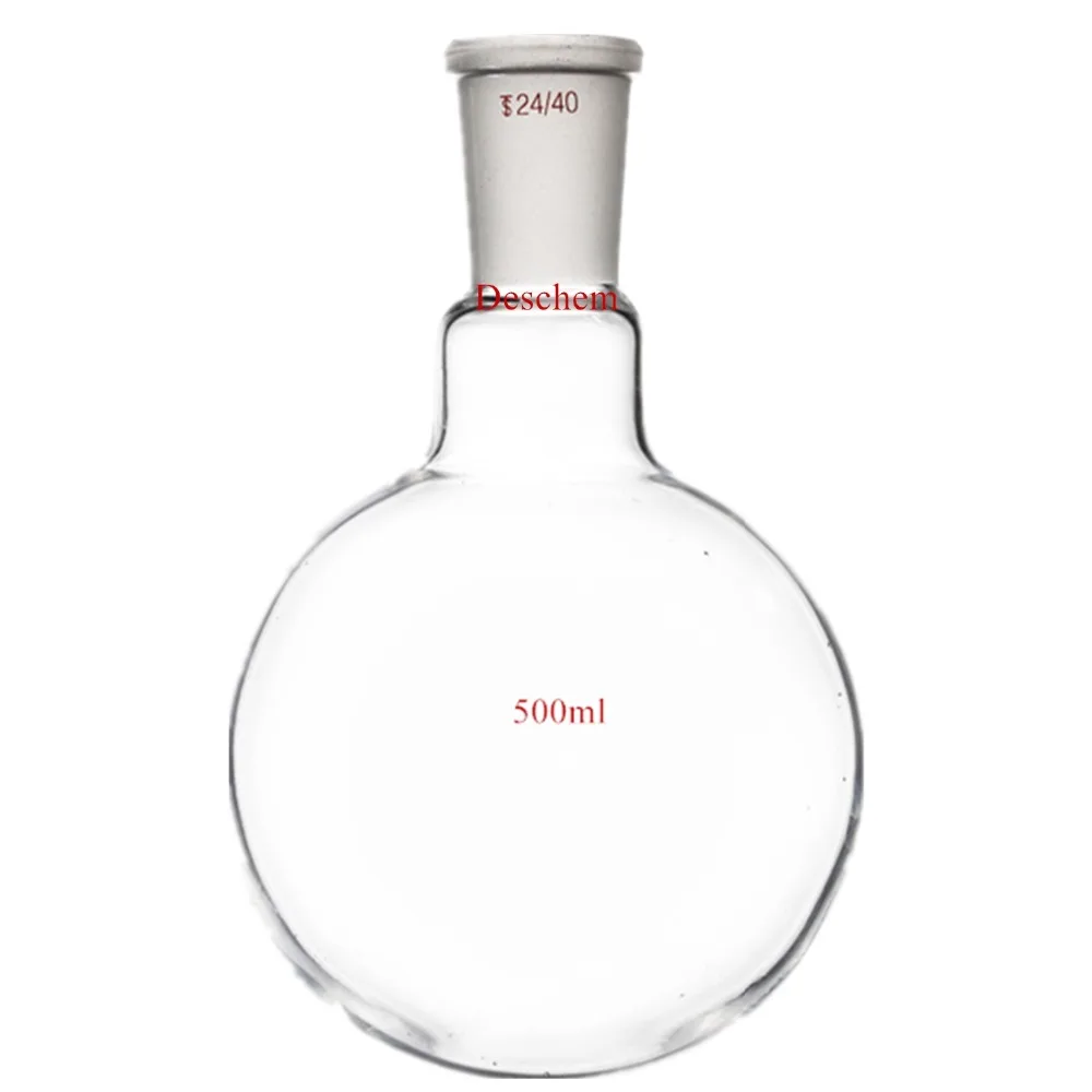 

500ml,24/40,1-neck,Round Bottom Glass Flask,Single Neck,Boiling Bottle,Labware