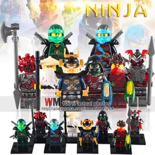 100 шт./лот Супер Герои Крукс Ллойд ня Вэй Снейк Кирпичи Строительные блоки Обучающие игрушки для детей X0155