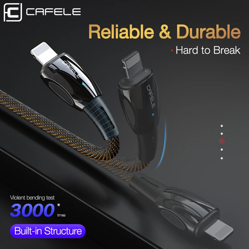 CAFELE Advanced QC3.0 Магнитный USB кабель для iPhone Micro USB кабель type C цинковый сплав кабель зарядное устройство для samsung Xiaomi huawei