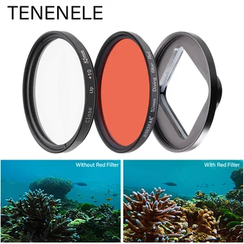 

Sport Camera Waterproof Case For Xiaomi Yi 4K 52MM Macro Lenses Diving Red Filters on Housing For Yi 4K II 2 Camera Accessories