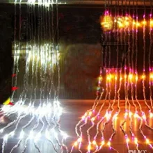 3 м* 3 м Рождественский фон свадебного торжества праздничный водопада поток светодиодная гирлянда-штора 336 лампочки водонепроницаемые