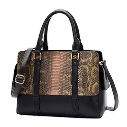 Змеиный узор роскошные сумки женские сумки дизайнерские женские из искусственной кожи сумки большой емкости Женские Сумки На Плечо