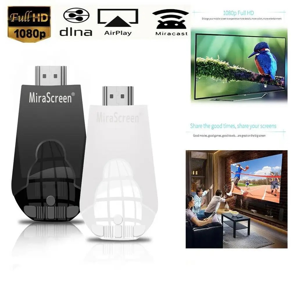 Mirascreen K4 Беспроводной Wi-Fi дисплей ключ поддержка 1080P HD Miracast Airplay DLNA для Android IOS Телефон ПК