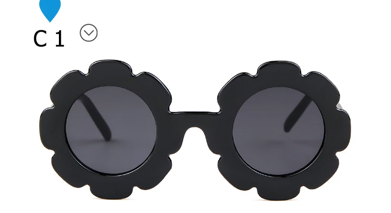 SORVINO винтажные Круглые Цветочные очки детские брендовые дизайнерские маленькие круглые милые детские солнцезащитные очки для мальчиков и девочек SP240 - Цвет линз: C1