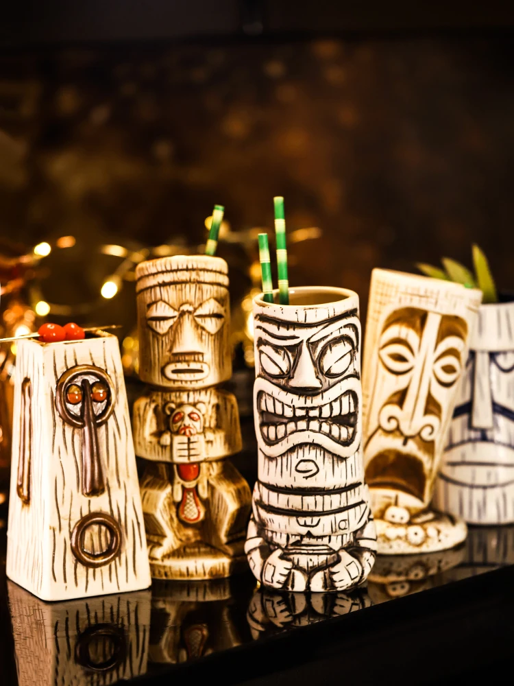 1 шт., креативная постыдная кружка Tiki, керамическая чашка, горячая Распродажа, пивная чашка, кофейная кружка Tiki, чашка, керамические изделия