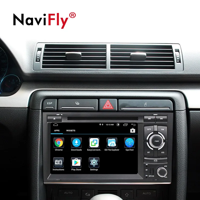 NaviFly DSP Android 9 четырехъядерный автомобильный Радио мультимедийный плеер для Audi A4 S4 RS4 2002-2008 с dvd gps функция зеркального соединения 2 Din