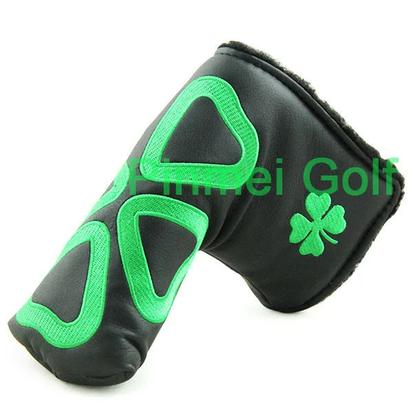 Black Clover Putter Cover Headcover Golf Head Covers for Blade Club PU