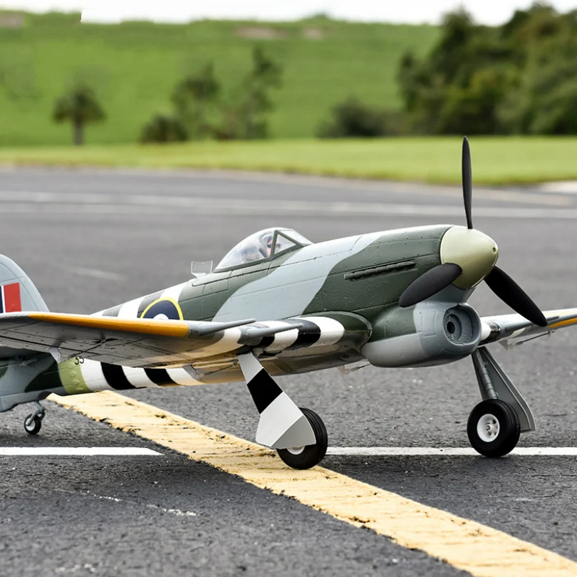 FMS 1100 мм 1 м Hawker Typhoon 6CH с закрылками убирает 3S EPO PNP RC самолет Британский Warbird хобби