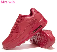 New Spring Style Men Sneakers Outdoor Air Running Shoes Male Buffered Black Red Breathable Flat Jogging Walking Shoes