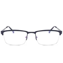 Половина рамки квадратная металлическая рама Модные прозрачные очки для мужчин женщин чтения очки для компьютера Винтаж Gafas оптические 1021A