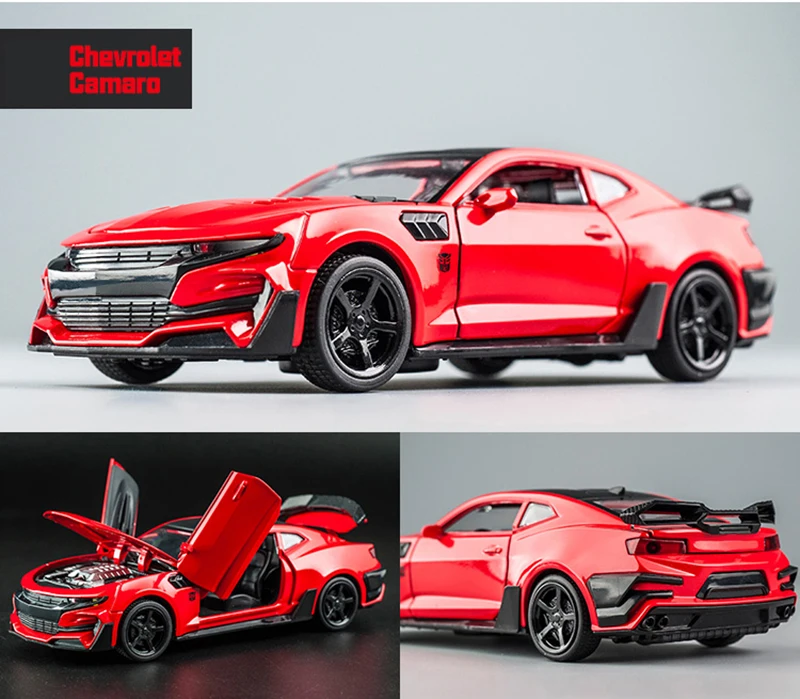 KIDAMI 1:32 Сплав MINIAUTO Camaro G65 SUV оттягивающийся литой автомобиль модель серии со звуком светильник подарок на день рождения игрушки для детей