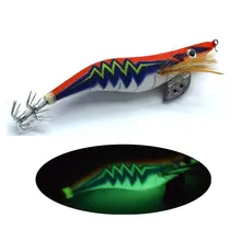1 шт. Кальмар джиг рыболовные приманки 3,5# светящаяся рыболовная деревянная креветка наживка Каракатица джиг оснатка приманки рыболовные снасти