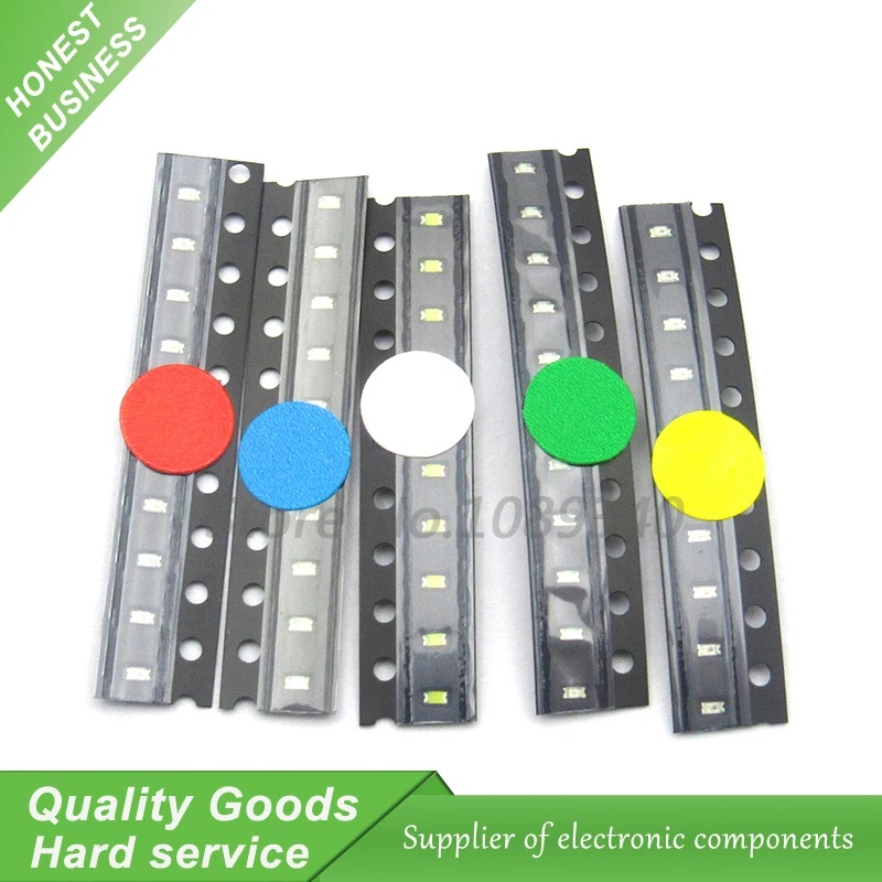 

100pcs each 20pcs 1206 SMD LED light Package LED Package Red White Green Blue Yellow 1206 led light-emitting diode