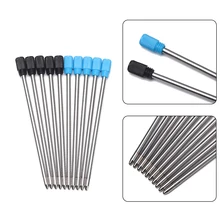 Горячая Распродажа, 10 шт./партия, металлическая ручка, Заправка для кристальных бриллиантов, шариковая ручка, Студенческая ручка, стержень, синие/черные чернила, 7 см, длина для письма