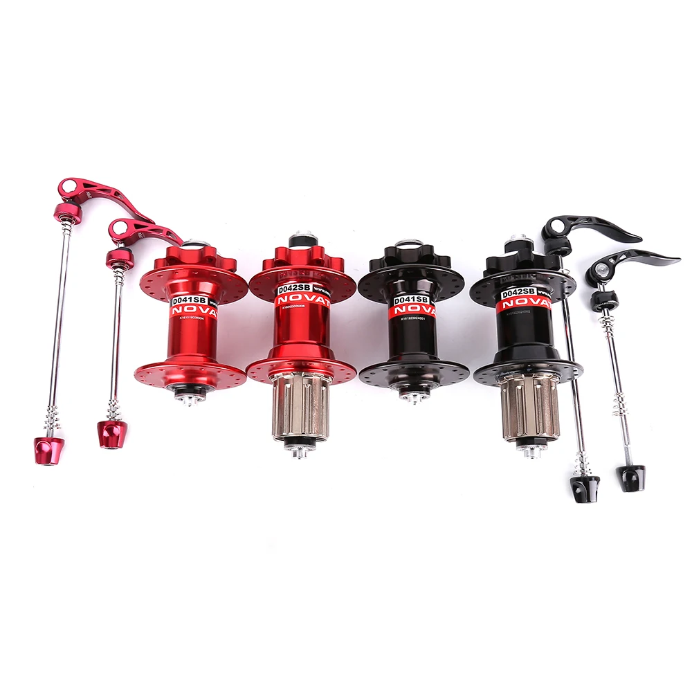 Online Novatec hub D041SB D042SB Freno de tarjeta de disco MTB bicicleta de montaña cubo cojinete bicicleta bubs 24 28 32 36 agujeros 24h 28h 32h 36h 5 colores