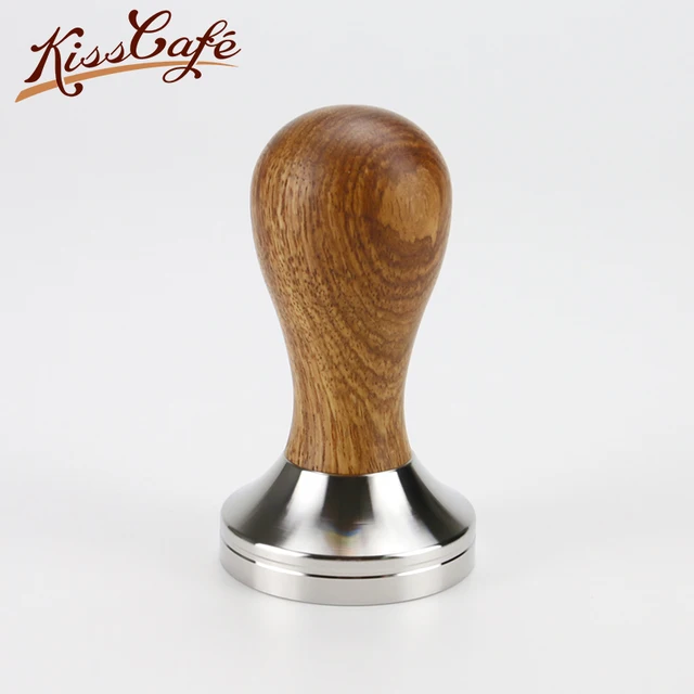 Special Offers 41/49/51/53/57.5/58/58.35mm Dalbergia Odorifera Wooden Tamper Coffee Powder Hammer 304 Stainless Steel Base Coffee Accessories