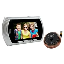 TEQStone Doorbell Digital Peephole Viewer 3MP Night Vision 4.3″ TFT Color Screen Silver