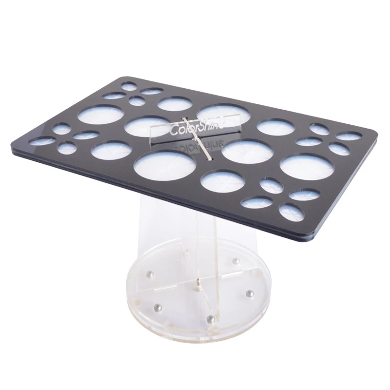 

26 hole makeup brush holder round hole square hole display stand can be loaded and unloaded acrylic sheet drying rack
