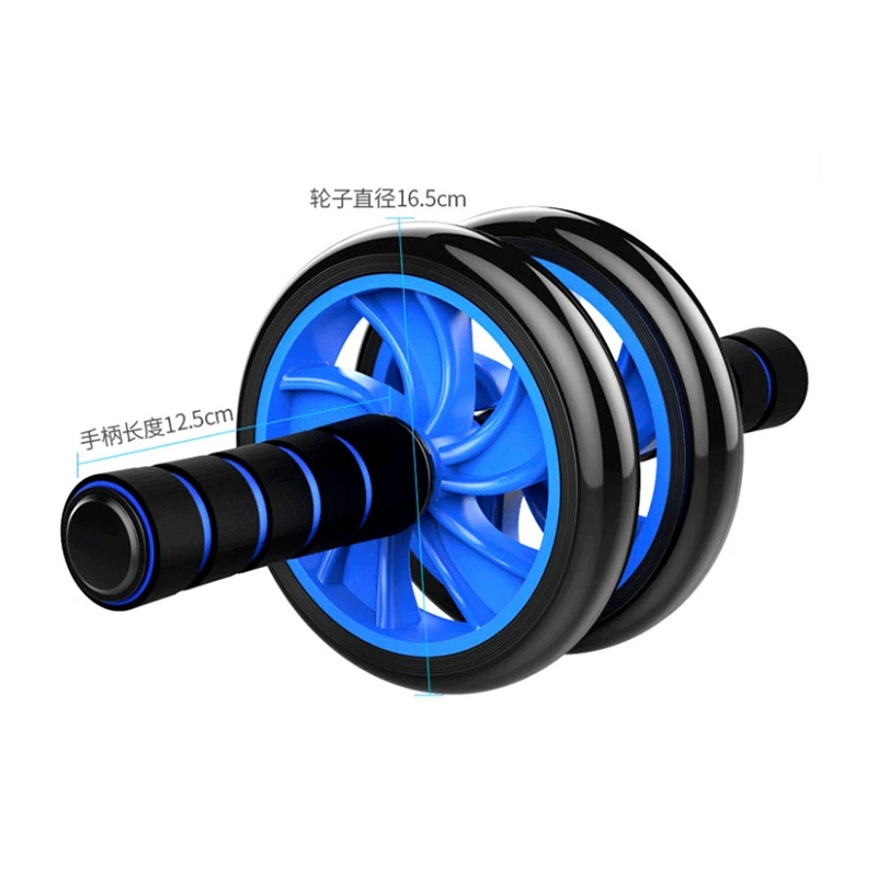 Double-Wheel Ab Abdominal wheel Sports No Noise coaster AB Roller Exercise Fitness training power Equipment Workout GYM with mat