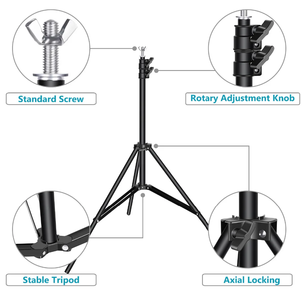 Neewer фотостудия 10 футов/3 м широкий крест бар 6.6фт/2 м высокий Регулируемый фон стенд фоновая система поддержки+ 3 фоновых зажима
