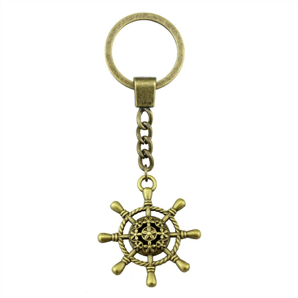 

Rudder Keyring Rudder Keychain 40x35mm Antique Bronze Rudder Key Chain Souvenir Gifts For Men