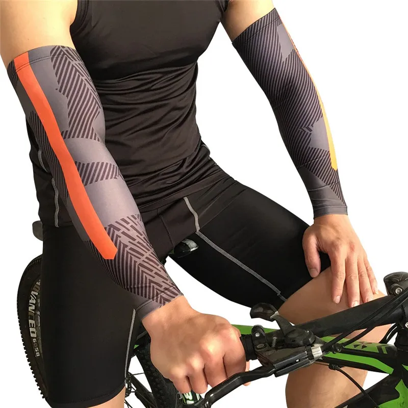 

1 pair Cycling Arm Warmers Compression Arm Warmer Sun UV Protection Summer Sports Running Elbow Arm Sleeves Covers