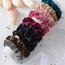 Женский бархатный женский галстук для волос, разноцветные женские резинки для волос, конский хвост, Пончик, зажим для волос, Женская веревка для волос
