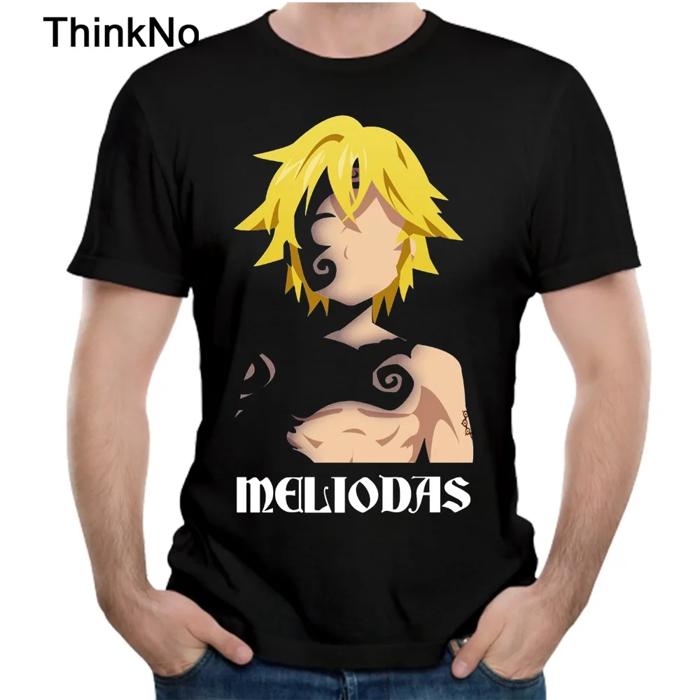 Nanatsu No Taizai Meliodas, футболка плюс размер, футболки Seven Deadly Sins, повседневный Топ, красивый дизайн с короткими рукавами