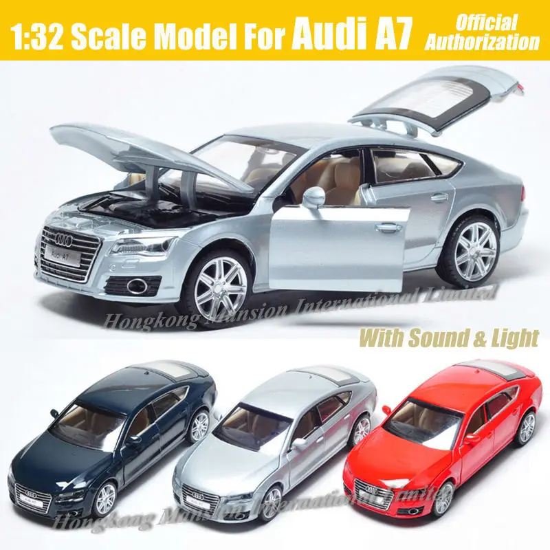 

1:32 Scale Diecast Metal Alloy Luxury Car Model For Audi A7 Sportback Collectible Model Collection Vehicle Sound&Light Toys Car