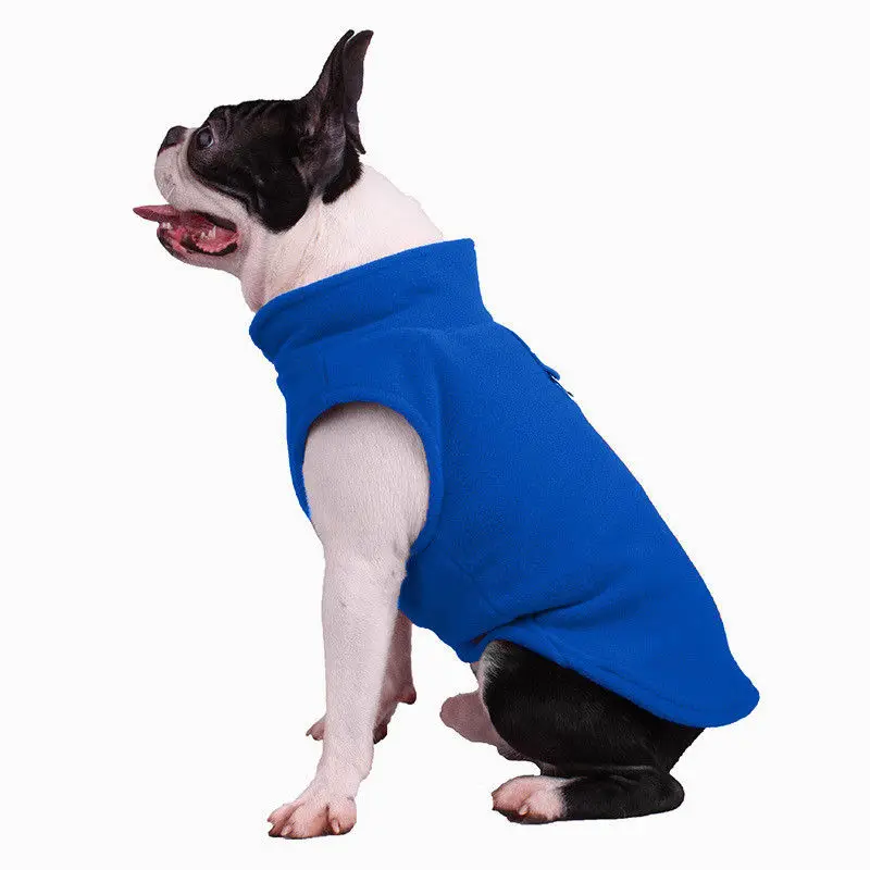 Мягкая шерстяная одежда для домашних животных жилет для собак комбинезон куртка зимнее пальто куртка для маленького, небольшого питомца костюм Мопс удобная одежда
