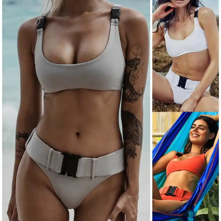 gray swimsuit bottoms