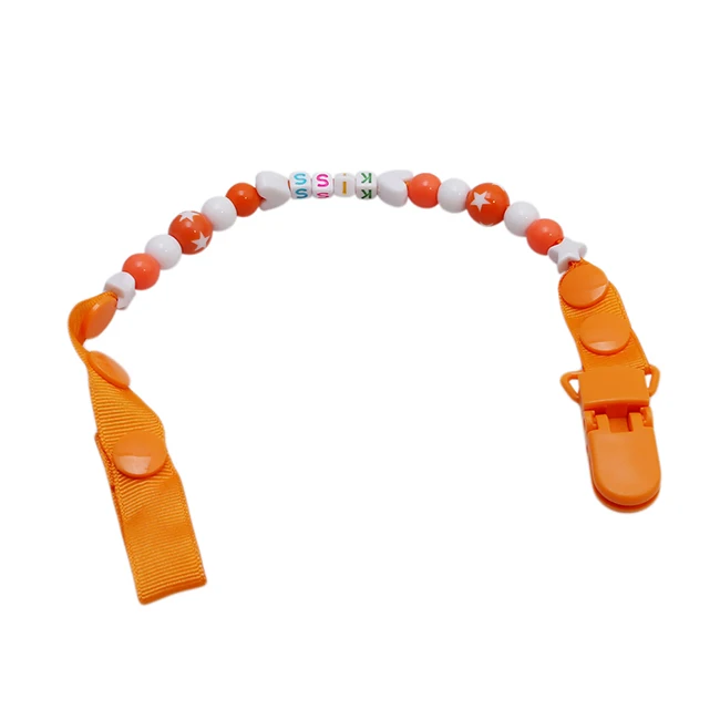 1 шт. детская игрушка для новорожденных пустышка зажим цепь пластиковый держатель Chupetas крепления для укачивания, успокаивающего приспособления детские погремушки держатель соски для младенцев - Цвет: Orange