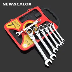 NEWACALOX 7 шт. 8-19 мм гаечный ключ набор открытый конец гаечные ключи деятельности, Ремонт Инструменты для велосипеда крутящий момент