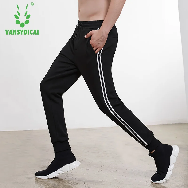 Vansydical полосатые спортивные штаны для бега мужские с боковыми буквами