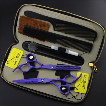 

6inch 5 colors Hairdressing Scissors Salon Barber Shears Kit with Bag Thinning/Cutting Hair Scissors Kit Professional Hot Sale