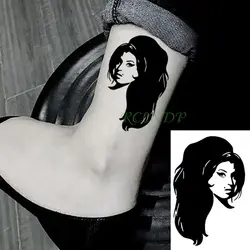 Водонепроницаемая Временная тату-наклейка Amy Winehouse временная татуировка сексуальная девушка флэш-тату на плечо запястье живот для мужчин и