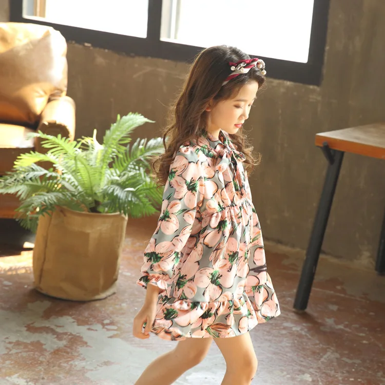 floral big girls school dress long sleeve 2018 new spring summer autumn a live children dress print flower baby girls clothing 2018 4 5 6 7 8 9 10 11 12 13 14 15 years little big girls  dres for kids toddler girl dresses (4)
